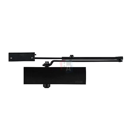 Доводчик дверной накладной RYOBI LIM D-1200 EN2/3/4 BLACK черный универсальная тяга (80кг)