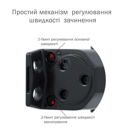 Доводчик дверной накладной RYOBI D-2055V EN3/4/5 BC BLACK черный универсальная тяга (100кг)