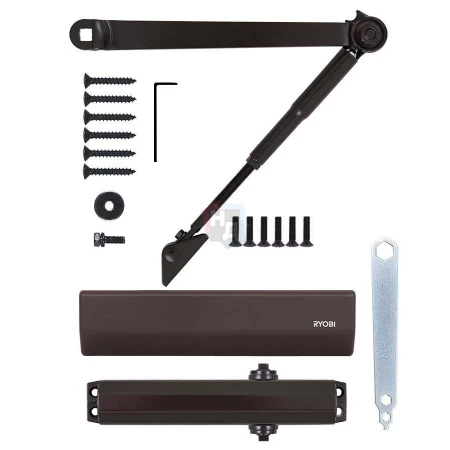Доводчик дверной накладной RYOBI DS-2550 EN1-4 BC DARK_BRONZE коричневый стандартная тяга (80кг)