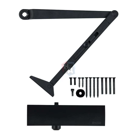 Доводчик дверной накладной RYOBI LIM D-1200 EN2/3/4 GREY_ANTHRACITE серый стандартная тяга (80кг)