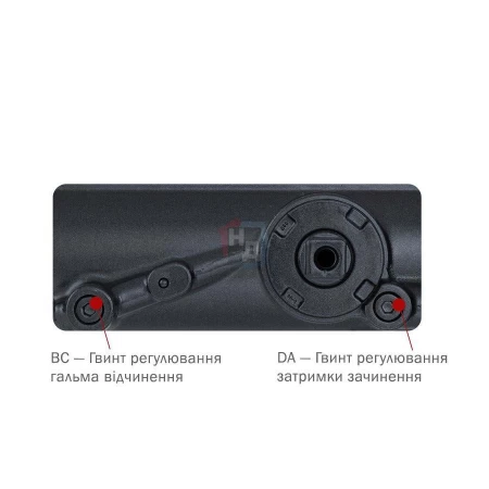Доводчик дверной накладной RYOBI D-4550 EN2-7+ GREY_ANTHRACITE серый универсальная тяга (200кг)