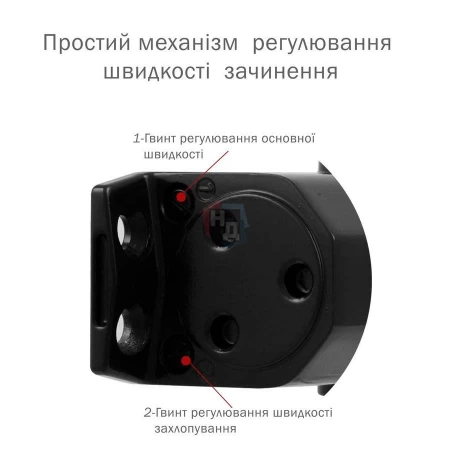 Доводчик дверной накладной RYOBI DS-2550 EN1-4 BC BLACK черный стандартная тяга (80кг)