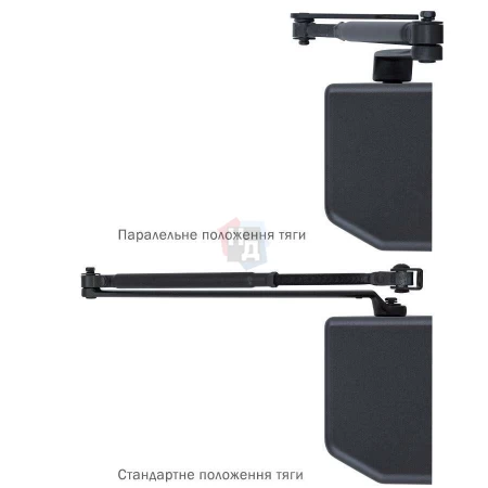 Доводчик дверной накладной RYOBI D-4550 EN2-7+ GREY_ANTHRACITE серый универсальная тяга (200кг)