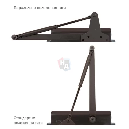 Доводчик дверной накладной RYOBI D-2005V EN3/4/5 BC DARK_BRONZE коричневый универсальная тяга (100кг)