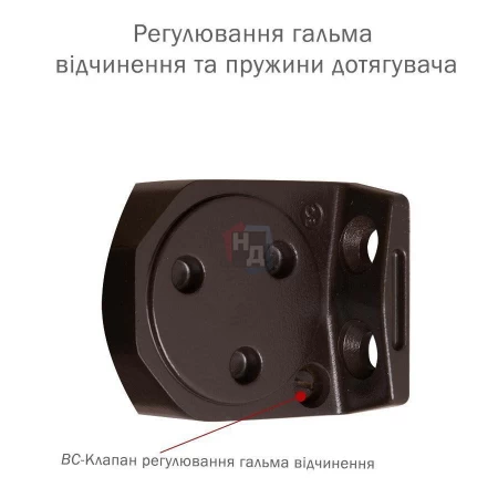Доводчик дверной накладной RYOBI D-2050T EN3 BC DARK_BRONZE коричневый скользящая тяга (60кг)