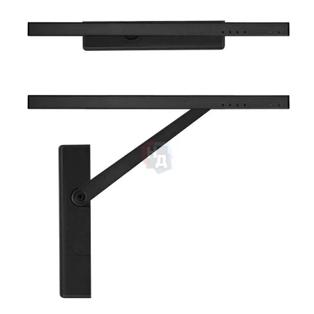 Доводчик дверной накладной RYOBI DS-3550 EN1-3 BLACK черный скользящая тяга (65кг)
