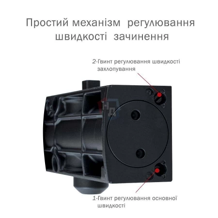 Доводчик дверной накладной RYOBI LIM D-1200 EN2/3/4 GREY_ANTHRACITE серый стандартная тяга (80кг)
