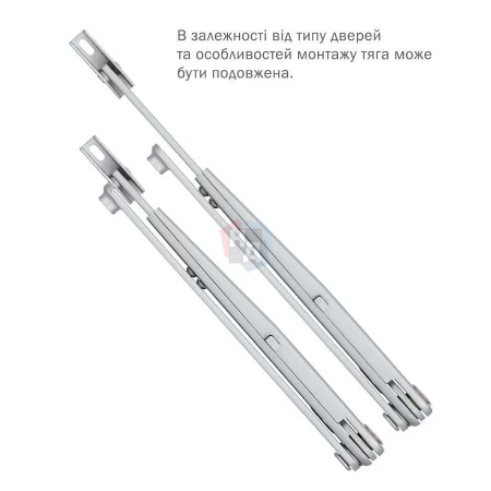 Тяга доводчика стандартная Abloy DC191 серебристый с фиксацией