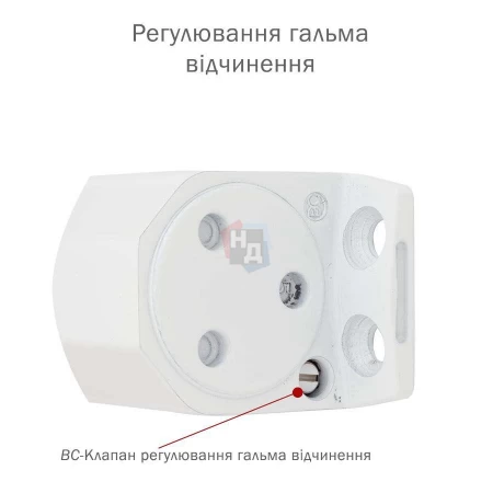 Доводчик дверной накладной RYOBI D-2055V EN3/4/5 BC GLOSSY_WHITE белый стандартная тяга (100кг)