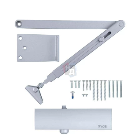 Доводчик дверной накладной RYOBI LIM D-3200 EN3 BC SILVER хром универсальная тяга (120кг)