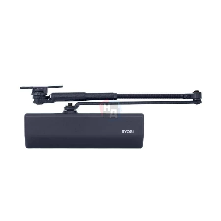 Доводчик дверной накладной RYOBI DS-1554 EN2/3 GREY_ANTHRACITE серый параллельная тяга (60кг)