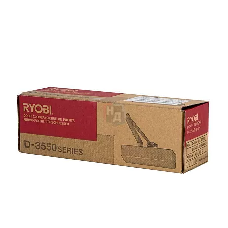 Доводчик дверной накладной RYOBI D-3550 EN2-5 BLACK черный универсальная тяга (100кг)