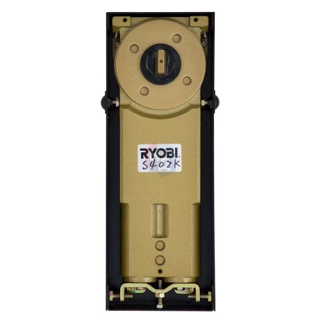 Доводчик дверной напольный RYOBI S-402 EN6 черный, хром матовый петли для металлических/алюминиевых/деревянных дверей (120кг)