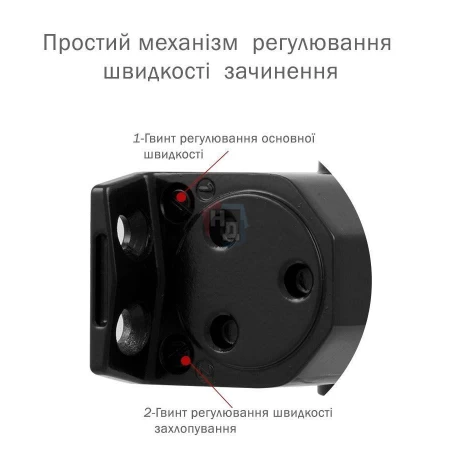 Доводчик дверной накладной RYOBI D-1504 EN2/3/4 BLACK черный стандартная тяга (80кг)