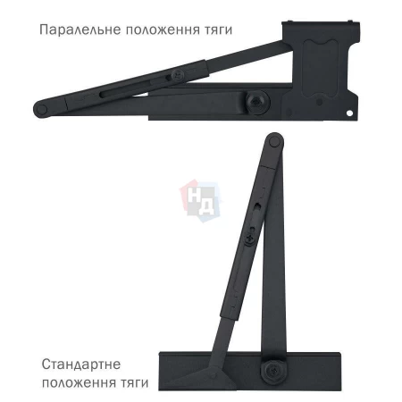 Доводчик дверной накладной RYOBI LIM D-1200 EN2/3/4 GREY_ANTHRACITE серый универсальная тяга (80кг)