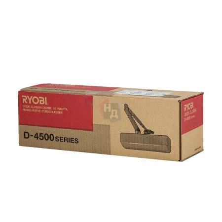 Доводчик дверной накладной RYOBI DS-4550 EN2-7+ BLACK черный стандартная тяга (200кг)