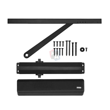 Доводчик дверной накладной RYOBI DS-3550 EN1-3 BLACK черный скользящая тяга (65кг)