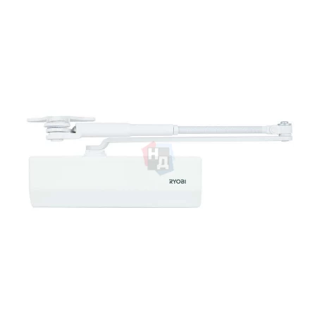 Доводчик дверной накладной RYOBI DS-1554 EN2/3 GLOSSY_WHITE белый параллельная тяга (60кг)
