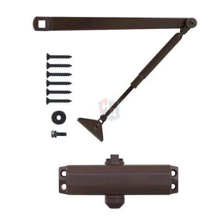Доводчик дверной накладной RYOBI LIM 9903 EN2/3 DARK_BRONZE коричневый стандартная тяга (65кг)