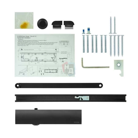 Доводчик дверной накладной RYOBI LIM DS-3200T EN1-4 BC BLACK черный скользящая тяга (80кг)