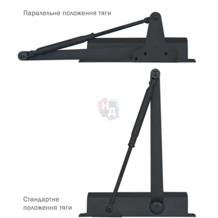 Доводчик дверной накладной RYOBI D-2005V EN3/4/5 BC GREY_ANTHRACITE серый универсальная тяга (100кг)