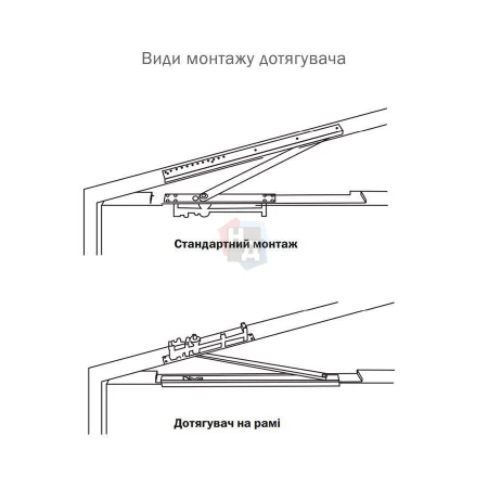 Доводчик дверной врезной RYOBI CO-154 EN4 ALUMINIUM серый скользящая тяга (85кг)