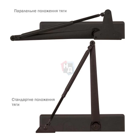 Доводчик дверной накладной RYOBI D-3550 EN2-5 DARK_BRONZE коричневый универсальная тяга (100кг)