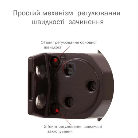 Доводчик дверной накладной RYOBI DS-2550 EN1-4 BC DARK_BRONZE коричневый стандартная тяга (80кг)