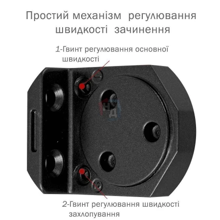 Доводчик дверной накладной RYOBI DS-3550 EN1-3 BLACK черный скользящая тяга (65кг)