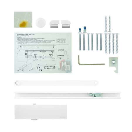 Доводчик дверной накладной RYOBI LIM DS-2200T EN1-3 BC WHITE белый скользящая тяга (60кг)