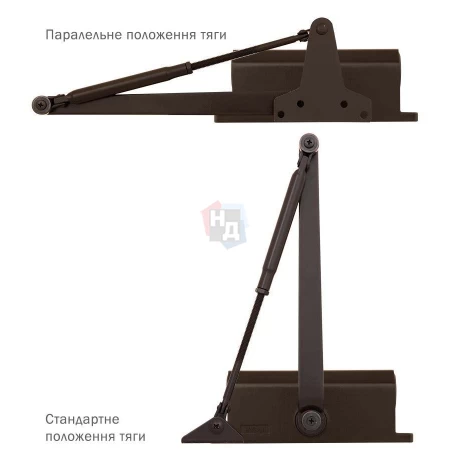 Доводчик дверной накладной RYOBI 8803 EN2/3 DARK_BRONZE коричневый универсальная тяга (65кг)