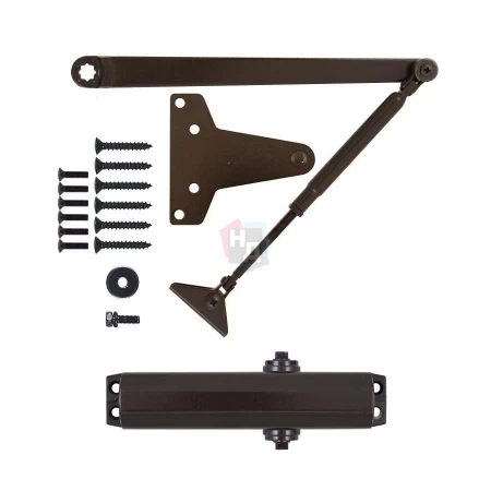 Доводчик дверной накладной RYOBI D-1504 EN2/3/4 DARK_BRONZE коричневый универсальная тяга (80кг)