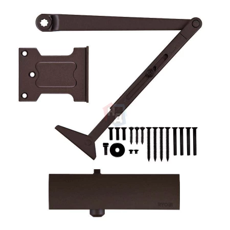 Доводчик дверной накладной RYOBI LIM D-1200 EN2/3/4 DARK_BRONZE коричневый универсальная тяга (80кг)