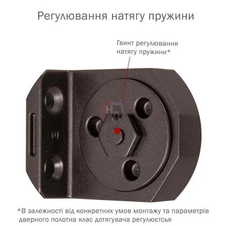 Доводчик дверной накладной RYOBI DS-3550 EN1-5 DARK_BRONZE коричневый параллельная тяга (100кг)