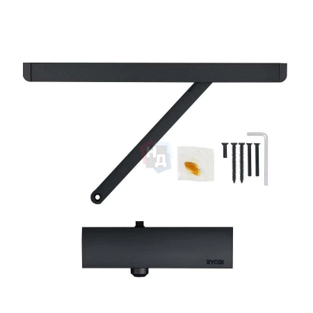 Доводчик дверной накладной RYOBI LIM DS-1200T EN2 GREY_ANTHRACITE серый скользящая тяга (40кг)