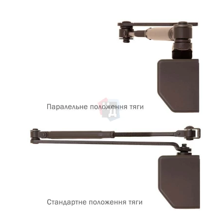 Доводчик дверной накладной RYOBI D-2055V EN3/4/5 BC DARK_BRONZE коричневый универсальная тяга (100кг)