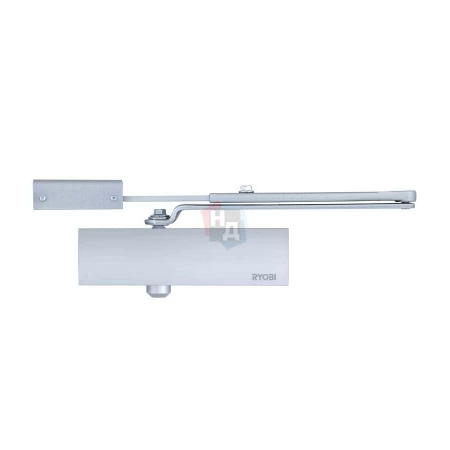 Доводчик дверной накладной RYOBI LIM D-1200 EN2/3/4 SILVER хром универсальная тяга (80кг)
