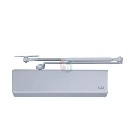 Доводчик дверной накладной RYOBI D-4550 EN2-7+ SILVER хром универсальная тяга (200кг)