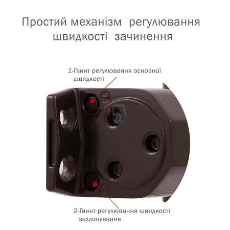 Доводчик дверной накладной RYOBI D-2550 EN1-2 BC DARK_BRONZE коричневый скользящая тяга (45кг)