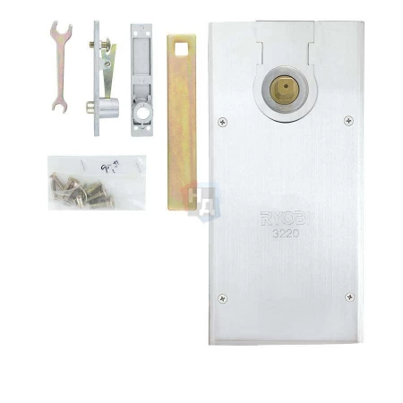 Доводчик дверной напольный RYOBI 3220A EN5 черный, хром матовый без петель (105кг)