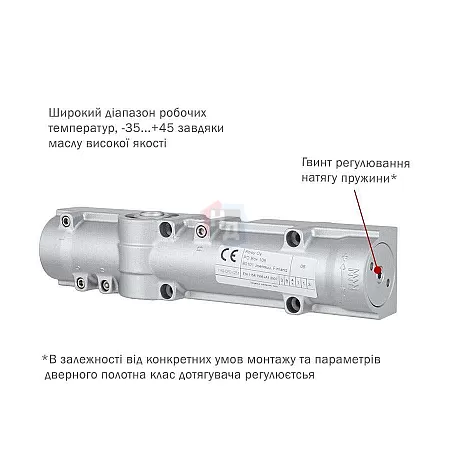 Доводчик дверной накладной ABLOY DC335 EN3-5 BC BROWN коричневый без тяги (100кг)