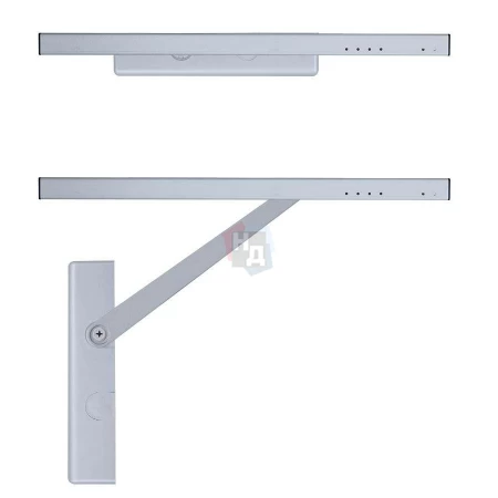 Доводчик дверной накладной RYOBI DS-3550 EN1-3 SILVER хром скользящая тяга (65кг)
