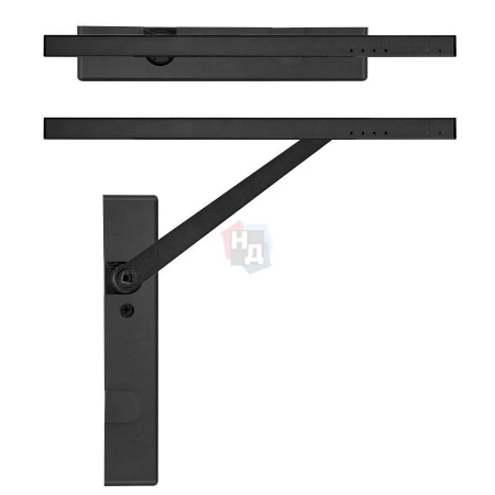 Доводчик дверной накладной RYOBI DS-4550 EN4 BLACK черный скользящая тяга (80кг)