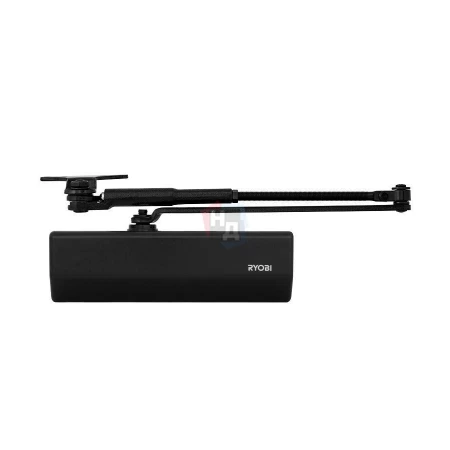 Доводчик дверной накладной RYOBI DS-1554 EN2/3 BLACK черный параллельная тяга (60кг)
