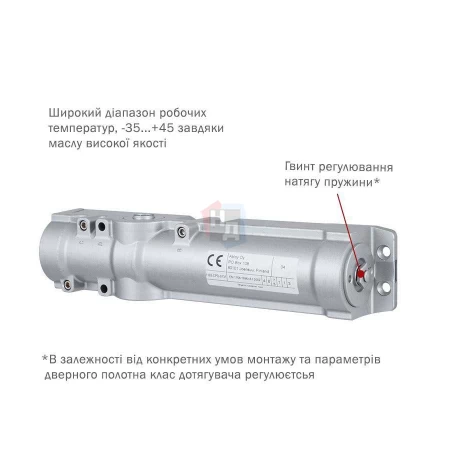 Доводчик дверной накладной ABLOY DC250 EN1-6 BC BLACK черный без тяги (120кг)