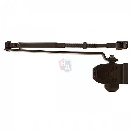 Доводчик дверной накладной Шерлок B5W RAL8019 коричневый стандартная тяга EN 5 (85-120кг)