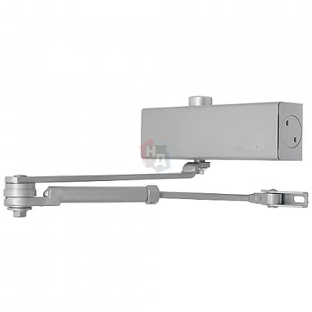 Доводчик дверной CISA C1511.03.0.97 Professional Plus2 STD HO с фиксацией серый EN2-4 (80кг)
