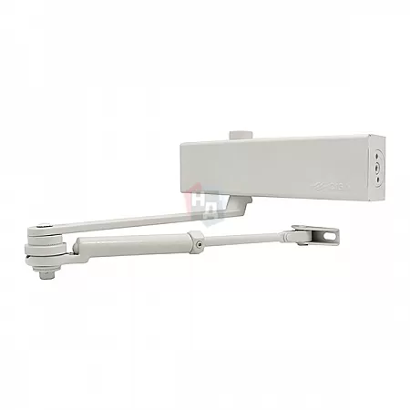 Доводчик дверной CISA C1611.03.0.45 Professional Plus2 BC STD HO с фиксацией белый EN2-4 (80кг)