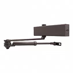 Доводчик дверной CISA C1611.03.0.88 Professional Plus2 BC STD HO с фиксацией коричневый EN2-4 (80кг)