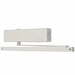 Доводчик дверной CISA D5210.03.0.45 BC SLD HO с фиксацией белый EN1-4 (80кг)